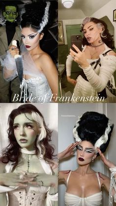 Bride of Frankenstein costume  |  LINKS IN COMMENT SECTION  | Dracula And Bride Costume, Frankenstein’s Wife Costume, Monster Costumes Women, Vintage Horror Costume, Pin Up Bride Of Frankenstein, La Lorena Costume, Apothecary Costume Ideas, Zombie Marilyn Monroe, Frankenstein And His Bride Costume