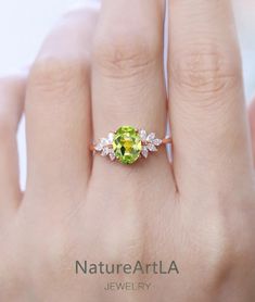 Natural Oval Peridot Engagement Ring Unique Marquise Cut Moissanite Cluster Wedding Ring Rose Gold Bridal Promise Ring Anniversary Gift Ring - Etsy Green Marquise Rings For Wedding, Green Marquise Wedding Rings, Green Oval Flower Ring For Gift, Oval May Birthstone Ring For Wedding, Oval Green Cluster Ring For Wedding, Oval May Birthstone Wedding Rings, Green Oval Flower Ring For Wedding, Oval Green Jewelry For Wedding, Oval Green Diamond Ring For Proposal