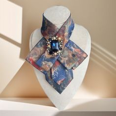 Elevate your look with this stylish Blue Bow Tie for Women! This chic pattern necktie necklace is a versatile accessory that adds a touch of elegance to any outfit. Whether you're dressing up for a special occasion or adding a unique flair to your everyday look, this tie for women is the perfect choice. This trendy accessory also makes a thoughtful and unique gift idea for Mom or a fashion-forward friend. Make a statement with this stylish and versatile bow tie necklace! Product name: Tie for wo Women's Tie, Tie For Women, Tie Necklace, Blue Bow Tie, Collar Pins, Chic Pattern, Trendy Accessories, Peter Pan Collar, Original Design