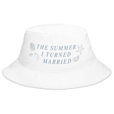 a white hat with the words, the summer i turned married