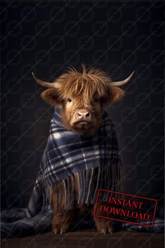 Step into the enchanting world of our digital prints, where the irresistible cuteness of a baby Highland cow meets the warmth of a traditional tartan scarf. Presenting our delightful digital print file featuring an adorable baby Highland cow wrapped snugly in a tartan scarf, perfect for creating a cozy atmosphere in your home. The combination of the gentle creature and the classic Scottish pattern creates a heartwarming visual that will instantly add a touch of warmth and coziness to any space. By purchasing this digital print file, you gain instant access to a high-resolution image that can be printed in various sizes or used for digital projects. This versatile digital print file goes beyond nursery decor. Imagine using it to adorn living rooms, bedrooms, or even to create a cozy nook in Scottish Pattern, Baby Highland Cow, Tartan Scarf, Scottish Heritage, Comfort And Joy, Cozy Atmosphere, Adorable Baby, Highland Cow, Tartan