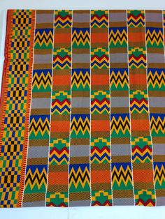 "Priceless Culture offers this beautiful colorful African Kente Print fabric in vibrant colors. Fabric for all occasions!! This fabric can be used in making dresses, skirts, shirts, jackets, hair wraps, sarongs, bags, cover sheets, and all forms of crafts. The imaginations are endless!! This listing is sold by they yard and listed price is for ONE Yard. Fabric will be cut in continuous yard if more than one order is placed 100% Quality Cotton and measures Width: 36\" and Length: 47\" per yard Ch Multicolor Fabric For Traditional Ceremonies And Festivals, Traditional Multicolor Fabric For Ceremonies, Multicolor Fabric With Traditional Patterns For Festivals, Multicolor Traditional Pattern Fabric, Multicolor Bohemian Patterns For Beach, Bohemian Multicolor Patterns For Festival, Bohemian Multicolor Fabric For Festivals, Kente Fabric Patterns, Multicolor Bohemian Fabric For Festivals