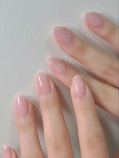 Milky Nails, Nude Nail Designs, Pink Gel, Minimal Nails, Blush Nails, Nail Idea