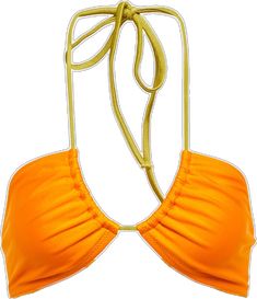 Orange Triangle Top Swimwear With Built-in Bra, Padded Summer Swimwear In Elastane, Padded Cups Elastane Swimwear For Summer, Summer Triangle Top Swimwear In Elastane, Padded Halter Top For Summer, Bra-friendly Polyamide Swimwear For Beach, Orange Triangle Top Swimwear, Triangle Top Elastane Swimwear For Vacation, Elastane Triangle Top Swimwear For Vacation