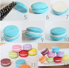 how to make macaroni and cheese macaroons with fondant - step by step instructions