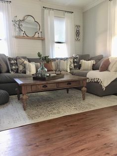 the living room is clean and ready to be used for entertaining purposes in someone's home