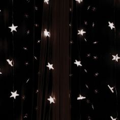 the curtain is decorated with white stars