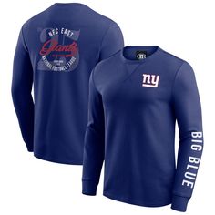 The Darius Rucker Collection by Fanatics delivers a classic look for any New York Giants fan with this Washed Waffle-Knit Long Sleeve T-Shirt. The washed fabric creates a comfortable, worn-in feel that's perfect for game day or casual wear. Its waffle-knit construction adds a touch of texture and visual interest, making it a stylish choice for any Giants fan. Winter Fan Apparel Tops With Ribbed Cuffs, Navy Long Sleeve Collegiate Top, Crew Neck Tops For Game Day, Long Sleeve Knit T-shirt For Winter, Knit Crew Tops With Ribbed Cuffs, Knit Long Sleeve T-shirt For Winter, Winter Knit Long Sleeve T-shirt, Sporty Crew Neck Top In Knit, Sporty Crew Neck Knit Top