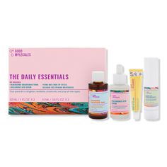 The Daily Essentials - Good Molecules | Ulta Beauty Good Molecules, Priming Moisturizer, Essentials Set, Alcohol Free Toner, Tranexamic Acid, Yerba Mate, Skin Prep, Body Serum, Hyaluronic Acid Serum