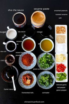 hot-pot-dipping-sauces-ingredients|chinasichuanfood.com Hot Pot Essentials, Asian Hot Pot Recipe, Hot Pot Party, Hot Pot At Home, Chinese Fondue, Japanese Hot Pot, Hot Pot Recipe, Sichuan Food, Food Chinese