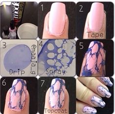 Time Nails, Splatter Nails, Nail Summer, Water Marble Nails, Unghie Nail Art, Nails Tutorial, Marble Nail, Ballet Shoe