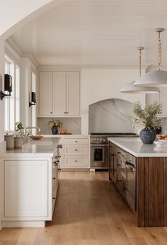 the kitchen is clean and ready for us to use in its new owner's home