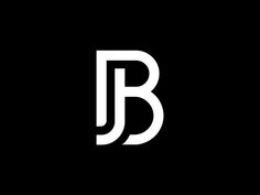 the letter b is made up of two white letters on a black background, and it appears to be monogrammed