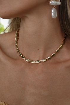 Gold choker. Adjustable clasp closure. All Lauren Nicole jewelry is nickel compliant. This item is Final Sale. Dainty Luxury Recycled Gold Necklaces, Luxury Dainty Recycled Gold Necklaces, Adjustable Formal Choker, Cheap Gold-tone Gold-plated Necklaces, Thick Solid Gold Necklace, Cheap Gold-tone Gold Plated Necklace, Cheap Artisan Gold Necklaces, Classic Metal Chain Necklace For Gift, Elegant Silver Link Choker