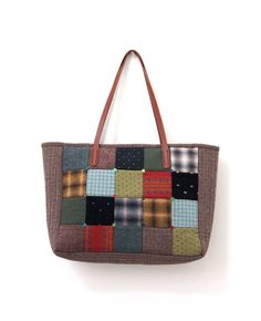 Handmade Artisan Square Bag, Fabric Patchwork Square Bag, Tweed Bags To Sew, Rectangular Fabric Shoulder Bag With Patchwork, Vintage Square Patchwork Shoulder Bag, Diy Bag Making, Bag Making Patterns, Tote Bag Straps, Pouch Sewing