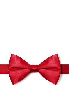 To wear a bow tie is a sign of confidence.  While bow ties are perfect for formal and elegant events, they also make a bold statement in more casual settings.  

Express your own unique style with this pre-tied crimson red bow tie.  Made of 100% silk, this charming hand made bow tie features a lustrous satin shine, fits up to a 21 inch neck, and is pre-tied to guarantee a perfect bow tie knot every time. Imported. Solid Color Bow Tie For Party, Classic Bow With Bow Tie Back For Party, Classic Party Bow With Tie Back, Red Bow Standard Bow Tie For Party, Red Bow Tie For Party, Elegant Red Satin Bow, Fitted Red Bow Tie For Black Tie Events, Pre-tied Decorative Bow Tie For Party, Pre-tied Bow Tie For Party