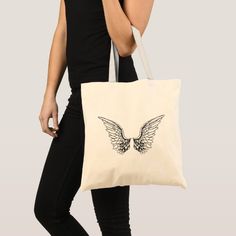 Angel Wings Tote Bag #Ad , #ad, #Tote#Bag#created#Shop White Tote Bag For Personal Use, White Casual Bags For Personal Use, Casual White Bags For Personal Use, Customizable Tote Canvas Bag For Personal Use, Customizable Canvas Tote Bag For Personal Use, White Canvas Tote Bag For Personal Use, Casual Tote Bag For Personal Use, Customizable Tote Canvas Bag For Shopping, White Canvas Gift Bag For Personal Use