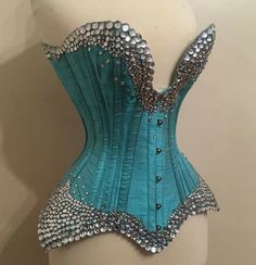 Rhinestone Corset Burlesque, Unique Corset Design, Bejewelled Corset, Corset Decoration, Bejeweled Corset, Fancy Corset, Corset Rhinestone, Corsets Fashion