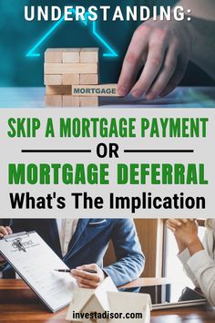 two people working at a desk with the text skip a mortgage payment or marriage refer what's the impact?