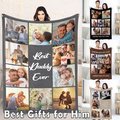 the best gifts for him and her are on display in this collage with photos