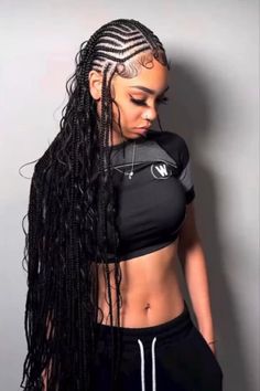 Half Fulani Braids, Knotless Braids Hairstyles Ideas, Half Knotless Braids, Freestyle Fulani, Boho Fulani Braids, Braids Hairstyles Ideas, Knotless Braids Hairstyles, Boho Braided Hairstyles, Braided Hairstyles For Black Women Cornrows