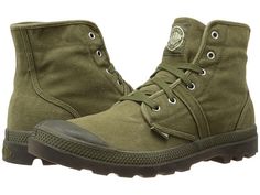 Palladium Pallabrouse Dark Olive/Dark Gum Palladium Boots Mens, Dark Gums, Womens High Top Shoes, Palladium Boots, Jungle Boots, Mens Lace Up Boots, Canvas Boots, Desert Boots, Lace Up Ankle Boots