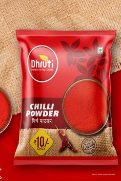 creative chilli pouch packaging design Masala Packaging Design, Powder Packaging Design, Powder Packaging, Food Box Packaging, Alcohol Packaging, Food Advertising