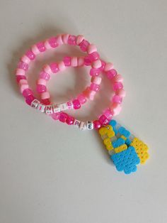 This Pinkie Pie themed bracelet set will make a great addition to your accessory lineup!  Bracelets are around 7 inches circumference but will fit a variety of wrist sizes!  Bracelets are made with pony beads, letter beads, and elastic cord. Be sure to check out all the other cool bracelets in my shop! Cool Bracelets, My Little Pony Pinkie Pie, Pony Bead Bracelets, Pink Balloons, Pinkie Pie, Colorful Gifts, Letter Beads, Pony Beads, Bead Bracelet