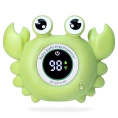 an alarm clock with two eyes on it