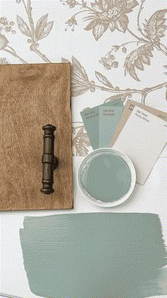 the paint is being used to create this wallpaper