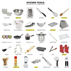 an image of kitchen tools poster