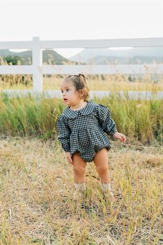 These are our Cotton Bubble Romper. They have wood buttons on the front that add such a cute detail. We also added snaps on the bottom for easy diaper changes! Playful Gingham Bubble Romper For Playtime, Cute Cotton Bubble Romper With Buttons, Baby Bow Hats, One Piece Gown, Baby Fall, French Baby, Nursing Wear, Baby Sleep Sack, Going Home Outfit