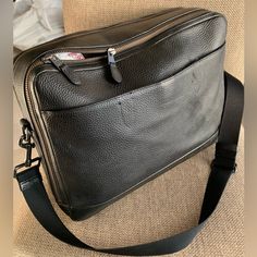 Coach Leather Messenger Bag Briefcase 15.5” W X 12” H X 4” D One Of The Handle Has Been Removed As Shown Pictures Pre Owned In Great Condition. Bags Coach, Laptop Bags, Leather Messenger Bag, Coach Leather, Leather Messenger, Laptop Bag, Coach Bags, Messenger Bag, Man Shop