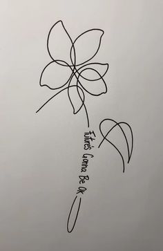 a drawing of a flower with chinese writing on it