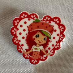 Nwt. Handmade Pin Brooch Of Strawberry Shortcake! Make Sure To Check Out My Other Strawberry Shortcake Jewelry! Cute Handmade Pins As Gifts, Cute Handmade Pins For Gifts, Cute White Pins For Gifts, Cute White Brooch For Gift, Cute White Brooches For Gift, Cute Handmade Brooches For Gifts, Cute Handmade Brooches As Gifts, Cute White Brooches For Gifts, Handmade Pins Brooch