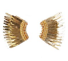 Whether for a cocktail party or dinner night, you are sure to make a statement with these fabulous earrings. From Mignonne Gavigan. Mignonne Gavigan, Dinner Night, Shopping List, Cocktail Party, Ear Piercings, Bobby Pins, Aura, 18k Gold, Jewelry Earrings