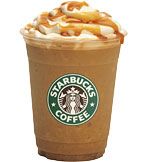 a starbucks drink with whipped cream and caramel on top is shown in this image