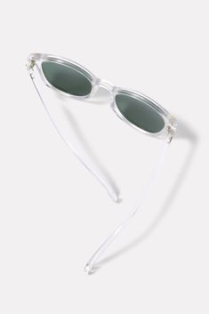 A classic round design defines these versatile Le Specs sunglasses, featuring a clear translucent frame and polarized lenses that are shatterproof and scratch-resistant. | LE SPECS Women's Bandwagon Sunglasses, White Le Specs Sunglasses, Sunglasses White, Fall Closet, Brand Style Guide, Le Specs, Sock Shop, Round Design, Fall Shopping, Polarized Lenses