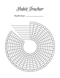 a printable habit tracker for adults and children with the words habit tracker on it