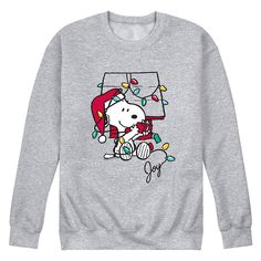 Get the gang together for the holidays with this men's Peanuts Christmas sweatshirt. Crewneck Long sleevesFABRIC & CARE Cotton, polyester Machine wash Imported Color: Med Grey. Gender: male. Age Group: adult. Material: Cotton Blend. Peanuts Christmas Tree, Snoopy Stuff, Christmas Apparel, Peanuts Snoopy Woodstock, Gamine Style, Peanuts Christmas, Joe Cool, Snoopy Christmas, Charlie Brown And Snoopy