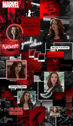 Wandanat Wallpaper, Black Widow Collage, Black Widow Natasha Romanoff