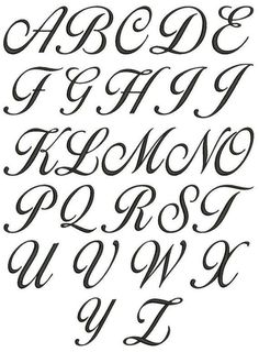 the upper and lower letters are drawn in black ink