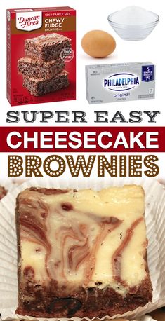 cheesecake brownies are the perfect dessert for breakfast