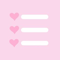 two hearts are in the middle of a pink background with three smaller hearts on it