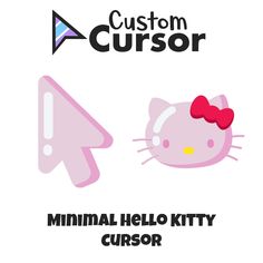 an image of a hello kitty character with the words custom cussonr on it