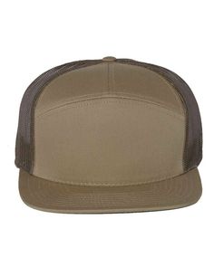 Seven-Panel Trucker Cap - PALE KHAKI/ LODEN GREEN - ONE SIZE | Richardson Seven-Panel Trucker Cap in Pale Khaki/Loden Green | Cotton/Nylon/Polyester Loden Green, Green Cotton, Trucker Cap, Trucker Hat, Cape, Hats, Green