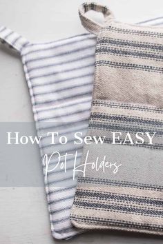 how to sew easy pot holders