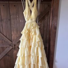 Size 4, Yellow, Ball Gown Yellow Ball Gown Prom Dress, Yellow Ball Gown, Mac Duggal Prom Dresses, Mac Duggal Prom, Fantasy Life, Dress Art, Mac Duggal Dresses, Yellow Wedding, Mac Duggal