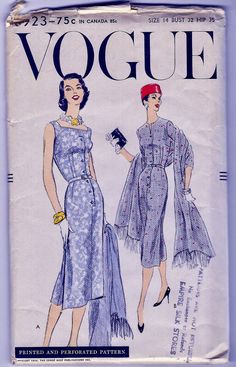 an old fashion magazine cover with two women in dresses and hats on the front page