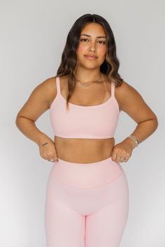 Our Scoop Bra features wide spaghetti straps and adjustable shoulder straps for a custom fit. With its classic scoop neckline, it provides the perfect amount of coverage, making it the kind of bra that fits well on everybody shape. Scoop Bra, High Waisted Leggings, Bra Tops, Scoop Neckline, Custom Fit, Soft Pink, Polyester Spandex, Shoulder Straps, Spaghetti Strap